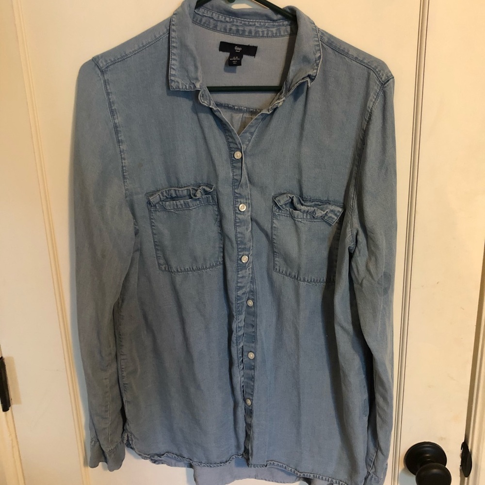 Gap Chambray Button Up - image 2
